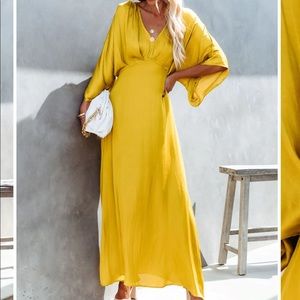 VICI Satin Drape Maxi Dress Never Worn